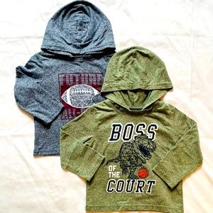 12-18m 2 pack kids hoodie tees toddler boy